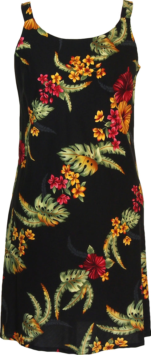 Floral Attraction Women's Bias Cut Slimming Hawaiian Dress